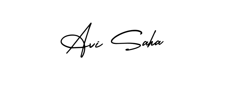 You should practise on your own different ways (AmerikaSignatureDemo-Regular) to write your name (Avi Saha) in signature. don't let someone else do it for you. Avi Saha signature style 3 images and pictures png