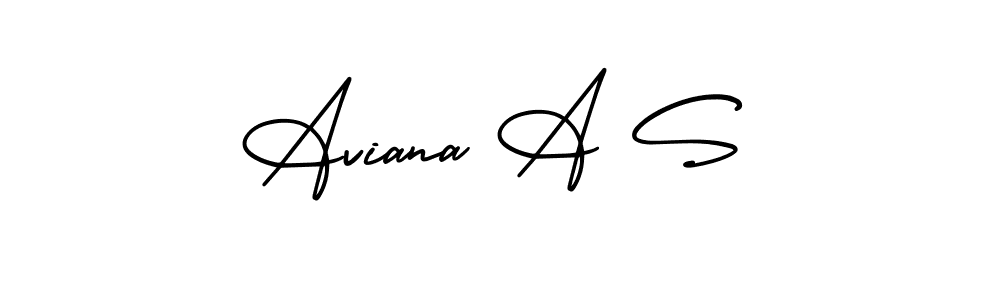 How to make Aviana A S name signature. Use AmerikaSignatureDemo-Regular style for creating short signs online. This is the latest handwritten sign. Aviana A S signature style 3 images and pictures png
