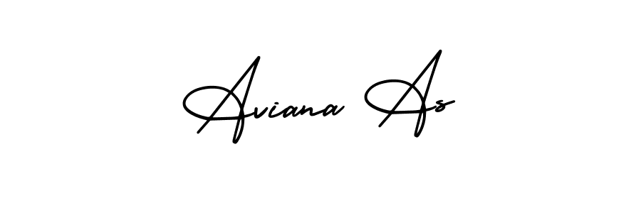 Also You can easily find your signature by using the search form. We will create Aviana As name handwritten signature images for you free of cost using AmerikaSignatureDemo-Regular sign style. Aviana As signature style 3 images and pictures png