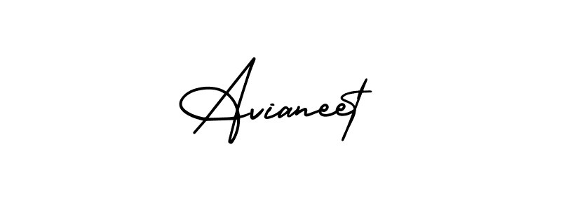 You should practise on your own different ways (AmerikaSignatureDemo-Regular) to write your name (Avianeet) in signature. don't let someone else do it for you. Avianeet signature style 3 images and pictures png