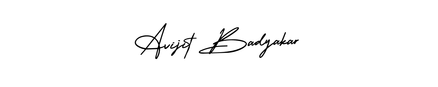This is the best signature style for the Avijit Badyakar name. Also you like these signature font (AmerikaSignatureDemo-Regular). Mix name signature. Avijit Badyakar signature style 3 images and pictures png