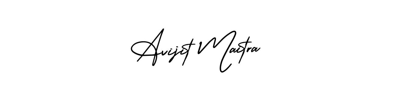 The best way (AmerikaSignatureDemo-Regular) to make a short signature is to pick only two or three words in your name. The name Avijit Maitra include a total of six letters. For converting this name. Avijit Maitra signature style 3 images and pictures png