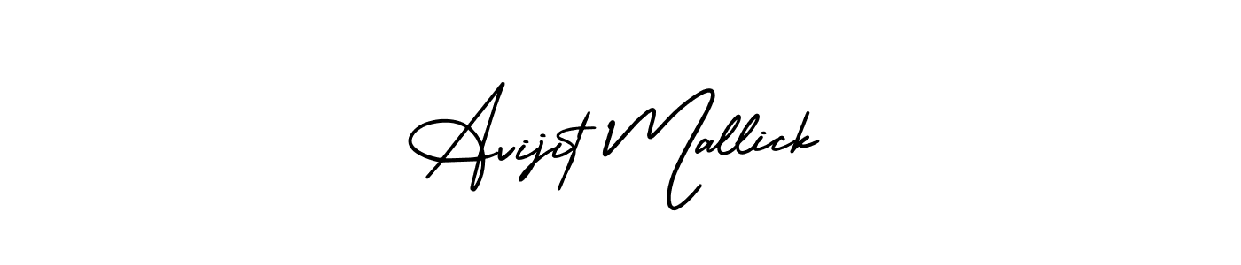 How to Draw Avijit Mallick signature style? AmerikaSignatureDemo-Regular is a latest design signature styles for name Avijit Mallick. Avijit Mallick signature style 3 images and pictures png