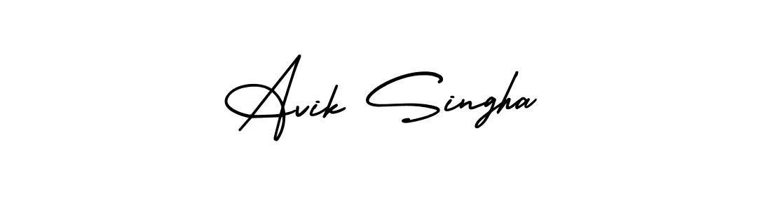 Create a beautiful signature design for name Avik Singha. With this signature (AmerikaSignatureDemo-Regular) fonts, you can make a handwritten signature for free. Avik Singha signature style 3 images and pictures png