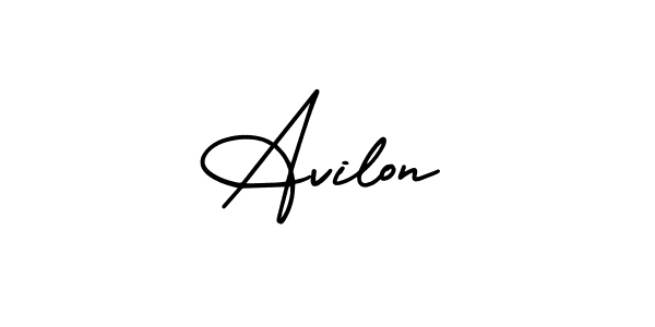 Make a beautiful signature design for name Avilon. With this signature (AmerikaSignatureDemo-Regular) style, you can create a handwritten signature for free. Avilon signature style 3 images and pictures png