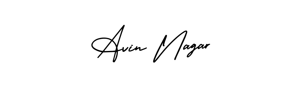 This is the best signature style for the Avin Nagar name. Also you like these signature font (AmerikaSignatureDemo-Regular). Mix name signature. Avin Nagar signature style 3 images and pictures png