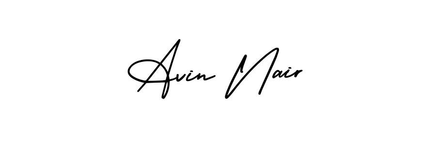 Design your own signature with our free online signature maker. With this signature software, you can create a handwritten (AmerikaSignatureDemo-Regular) signature for name Avin Nair. Avin Nair signature style 3 images and pictures png