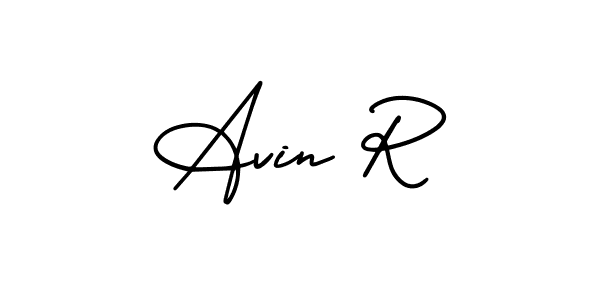 Create a beautiful signature design for name Avin R. With this signature (AmerikaSignatureDemo-Regular) fonts, you can make a handwritten signature for free. Avin R signature style 3 images and pictures png