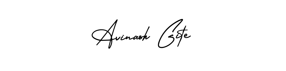 How to make Avinash Gite name signature. Use AmerikaSignatureDemo-Regular style for creating short signs online. This is the latest handwritten sign. Avinash Gite signature style 3 images and pictures png