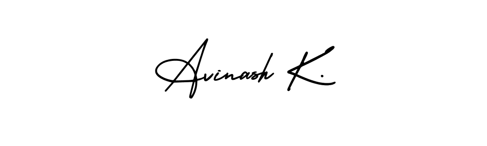 Make a beautiful signature design for name Avinash K.. With this signature (AmerikaSignatureDemo-Regular) style, you can create a handwritten signature for free. Avinash K. signature style 3 images and pictures png