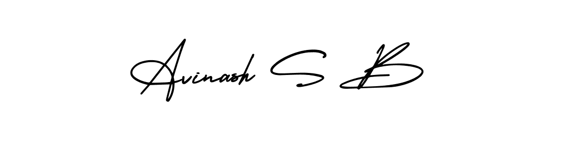 Create a beautiful signature design for name Avinash S B. With this signature (AmerikaSignatureDemo-Regular) fonts, you can make a handwritten signature for free. Avinash S B signature style 3 images and pictures png