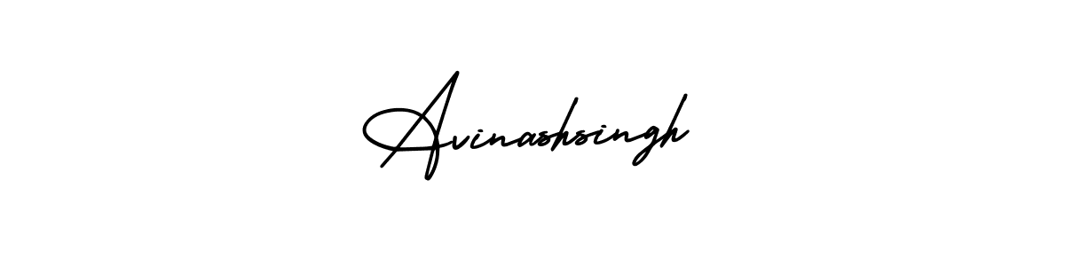 The best way (AmerikaSignatureDemo-Regular) to make a short signature is to pick only two or three words in your name. The name Avinashsingh include a total of six letters. For converting this name. Avinashsingh signature style 3 images and pictures png