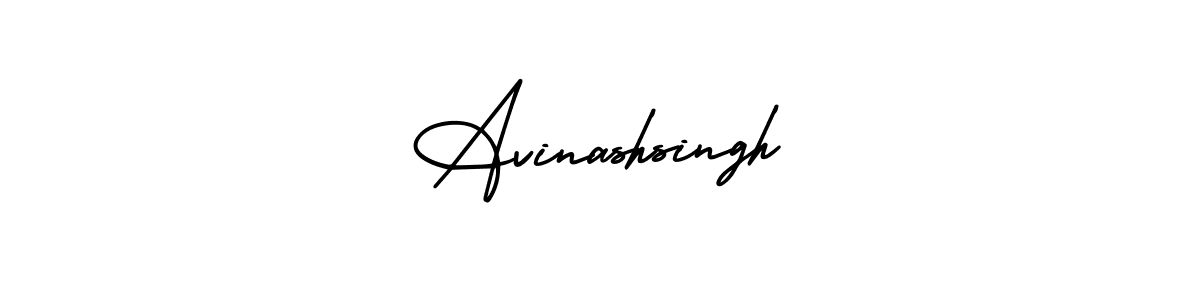 The best way (AmerikaSignatureDemo-Regular) to make a short signature is to pick only two or three words in your name. The name Avinashsingh include a total of six letters. For converting this name. Avinashsingh signature style 3 images and pictures png