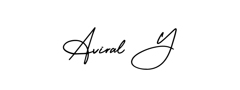 if you are searching for the best signature style for your name Aviral Y. so please give up your signature search. here we have designed multiple signature styles  using AmerikaSignatureDemo-Regular. Aviral Y signature style 3 images and pictures png