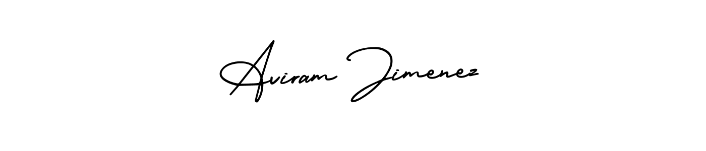 Create a beautiful signature design for name Aviram Jimenez. With this signature (AmerikaSignatureDemo-Regular) fonts, you can make a handwritten signature for free. Aviram Jimenez signature style 3 images and pictures png