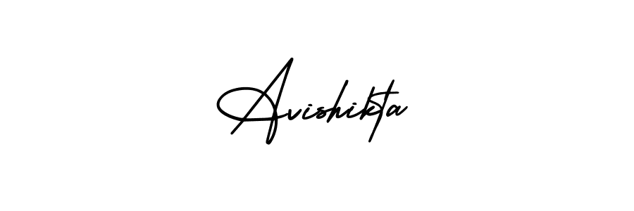 Avishikta stylish signature style. Best Handwritten Sign (AmerikaSignatureDemo-Regular) for my name. Handwritten Signature Collection Ideas for my name Avishikta. Avishikta signature style 3 images and pictures png