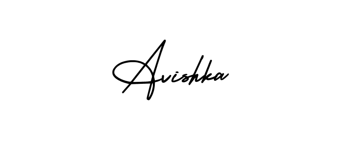 Make a beautiful signature design for name Avishka. With this signature (AmerikaSignatureDemo-Regular) style, you can create a handwritten signature for free. Avishka signature style 3 images and pictures png