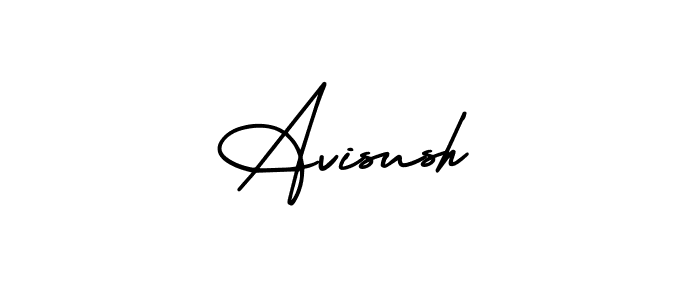 How to make Avisush name signature. Use AmerikaSignatureDemo-Regular style for creating short signs online. This is the latest handwritten sign. Avisush signature style 3 images and pictures png