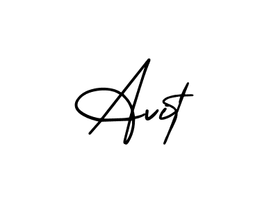 Make a beautiful signature design for name Avit. With this signature (AmerikaSignatureDemo-Regular) style, you can create a handwritten signature for free. Avit signature style 3 images and pictures png