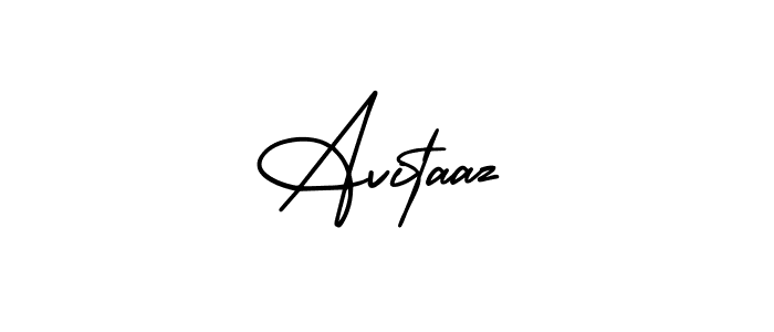 You should practise on your own different ways (AmerikaSignatureDemo-Regular) to write your name (Avitaaz) in signature. don't let someone else do it for you. Avitaaz signature style 3 images and pictures png
