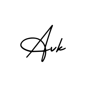 Design your own signature with our free online signature maker. With this signature software, you can create a handwritten (AmerikaSignatureDemo-Regular) signature for name Avk. Avk signature style 3 images and pictures png