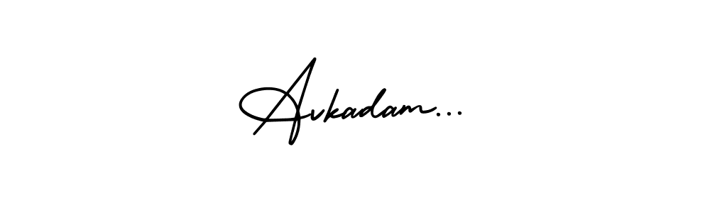 It looks lik you need a new signature style for name Avkadam.... Design unique handwritten (AmerikaSignatureDemo-Regular) signature with our free signature maker in just a few clicks. Avkadam... signature style 3 images and pictures png