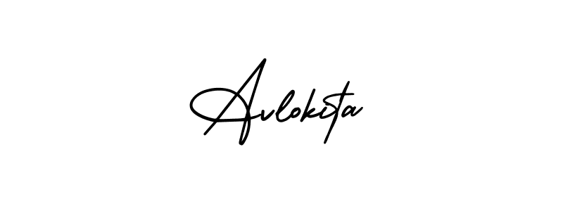 How to make Avlokita signature? AmerikaSignatureDemo-Regular is a professional autograph style. Create handwritten signature for Avlokita name. Avlokita signature style 3 images and pictures png