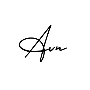 Use a signature maker to create a handwritten signature online. With this signature software, you can design (AmerikaSignatureDemo-Regular) your own signature for name Avn. Avn signature style 3 images and pictures png