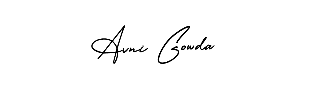 Make a beautiful signature design for name Avni Gowda. With this signature (AmerikaSignatureDemo-Regular) style, you can create a handwritten signature for free. Avni Gowda signature style 3 images and pictures png