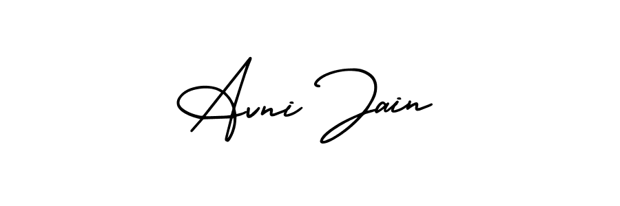 Also we have Avni Jain name is the best signature style. Create professional handwritten signature collection using AmerikaSignatureDemo-Regular autograph style. Avni Jain signature style 3 images and pictures png