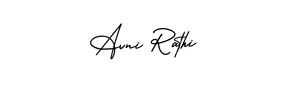 Avni Rathi stylish signature style. Best Handwritten Sign (AmerikaSignatureDemo-Regular) for my name. Handwritten Signature Collection Ideas for my name Avni Rathi. Avni Rathi signature style 3 images and pictures png