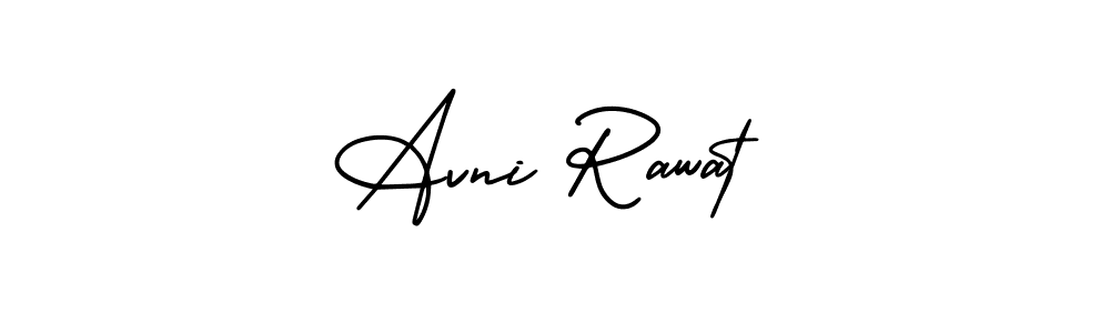 The best way (AmerikaSignatureDemo-Regular) to make a short signature is to pick only two or three words in your name. The name Avni Rawat include a total of six letters. For converting this name. Avni Rawat signature style 3 images and pictures png