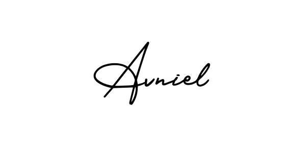 How to Draw Avniel signature style? AmerikaSignatureDemo-Regular is a latest design signature styles for name Avniel. Avniel signature style 3 images and pictures png