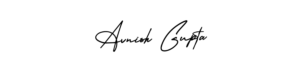 You should practise on your own different ways (AmerikaSignatureDemo-Regular) to write your name (Avnish Gupta) in signature. don't let someone else do it for you. Avnish Gupta signature style 3 images and pictures png