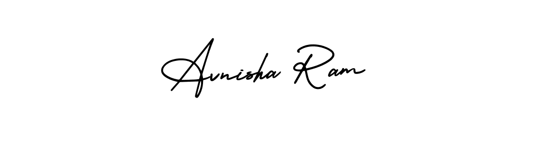 How to make Avnisha Ram name signature. Use AmerikaSignatureDemo-Regular style for creating short signs online. This is the latest handwritten sign. Avnisha Ram signature style 3 images and pictures png