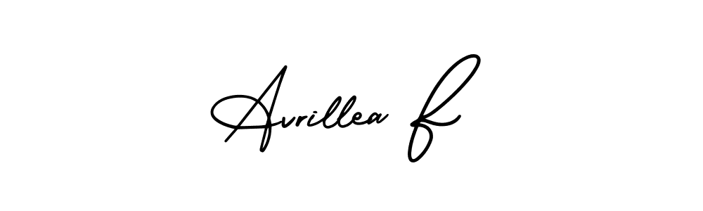 Also we have Avrillea F name is the best signature style. Create professional handwritten signature collection using AmerikaSignatureDemo-Regular autograph style. Avrillea F signature style 3 images and pictures png