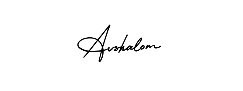 You should practise on your own different ways (AmerikaSignatureDemo-Regular) to write your name (Avshalom) in signature. don't let someone else do it for you. Avshalom signature style 3 images and pictures png