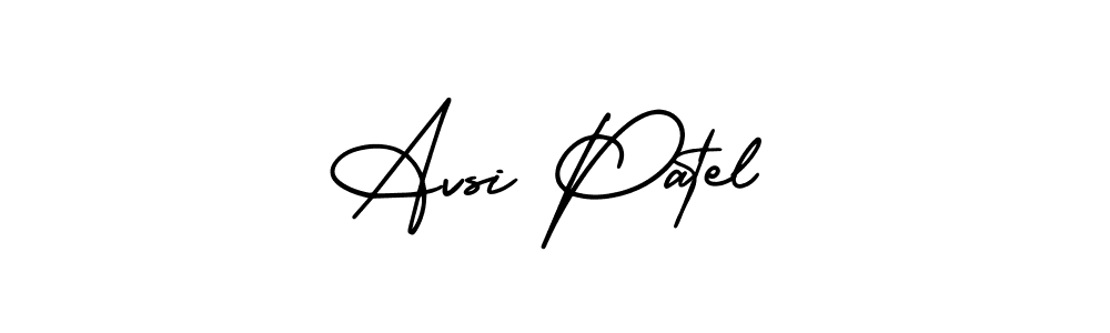 Use a signature maker to create a handwritten signature online. With this signature software, you can design (AmerikaSignatureDemo-Regular) your own signature for name Avsi Patel. Avsi Patel signature style 3 images and pictures png