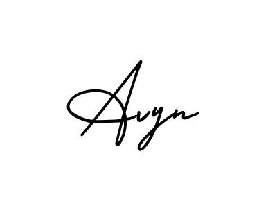 This is the best signature style for the Avyn name. Also you like these signature font (AmerikaSignatureDemo-Regular). Mix name signature. Avyn signature style 3 images and pictures png