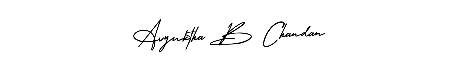 It looks lik you need a new signature style for name Avyuktha B Chandan. Design unique handwritten (AmerikaSignatureDemo-Regular) signature with our free signature maker in just a few clicks. Avyuktha B Chandan signature style 3 images and pictures png