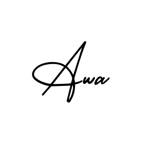 You should practise on your own different ways (AmerikaSignatureDemo-Regular) to write your name (Awa) in signature. don't let someone else do it for you. Awa signature style 3 images and pictures png