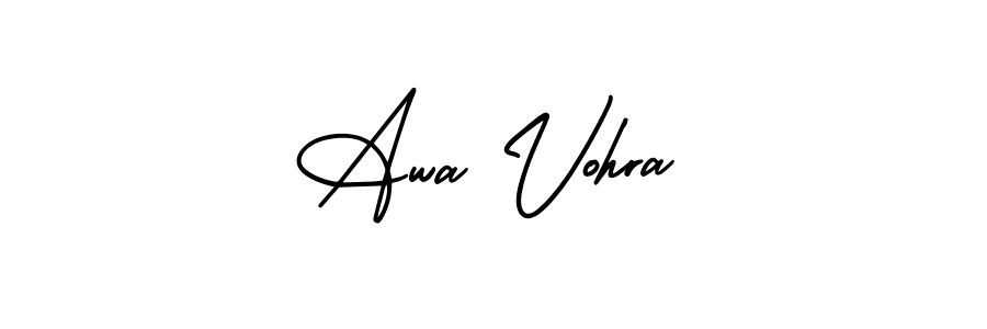 Check out images of Autograph of Awa Vohra name. Actor Awa Vohra Signature Style. AmerikaSignatureDemo-Regular is a professional sign style online. Awa Vohra signature style 3 images and pictures png