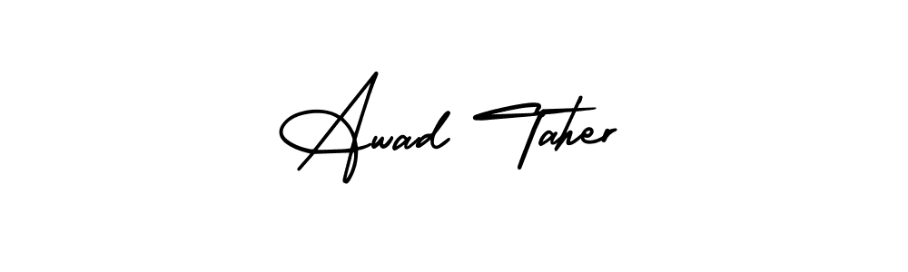 Check out images of Autograph of Awad Taher name. Actor Awad Taher Signature Style. AmerikaSignatureDemo-Regular is a professional sign style online. Awad Taher signature style 3 images and pictures png