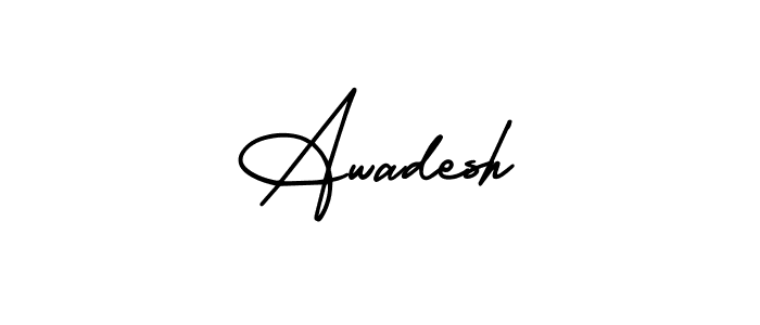 Design your own signature with our free online signature maker. With this signature software, you can create a handwritten (AmerikaSignatureDemo-Regular) signature for name Awadesh. Awadesh signature style 3 images and pictures png