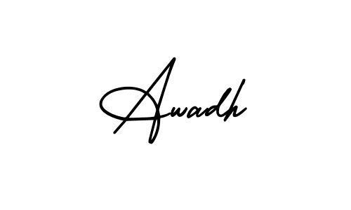 Make a beautiful signature design for name Awadh. Use this online signature maker to create a handwritten signature for free. Awadh signature style 3 images and pictures png