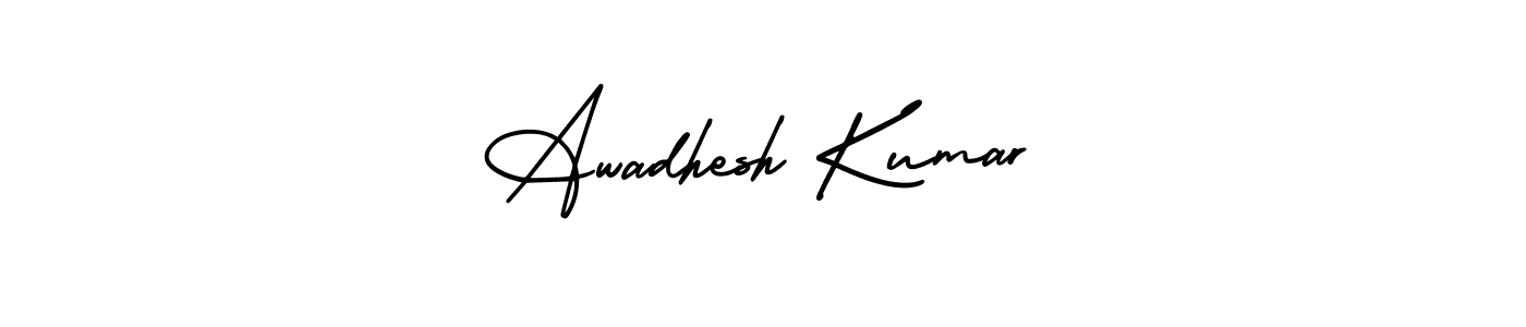 You should practise on your own different ways (AmerikaSignatureDemo-Regular) to write your name (Awadhesh Kumar) in signature. don't let someone else do it for you. Awadhesh Kumar signature style 3 images and pictures png