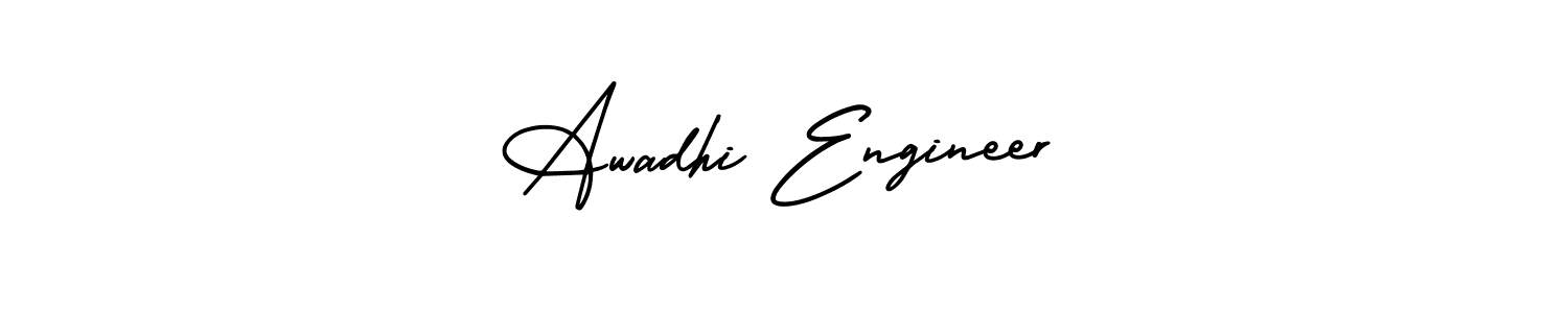 This is the best signature style for the Awadhi Engineer name. Also you like these signature font (AmerikaSignatureDemo-Regular). Mix name signature. Awadhi Engineer signature style 3 images and pictures png