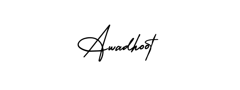 This is the best signature style for the Awadhoot name. Also you like these signature font (AmerikaSignatureDemo-Regular). Mix name signature. Awadhoot signature style 3 images and pictures png