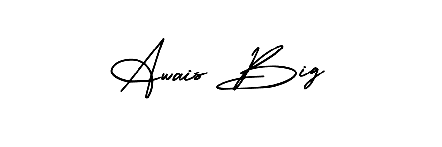 How to make Awais Big name signature. Use AmerikaSignatureDemo-Regular style for creating short signs online. This is the latest handwritten sign. Awais Big signature style 3 images and pictures png