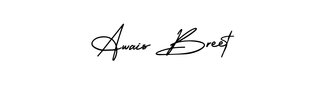 Also we have Awais Breet name is the best signature style. Create professional handwritten signature collection using AmerikaSignatureDemo-Regular autograph style. Awais Breet signature style 3 images and pictures png